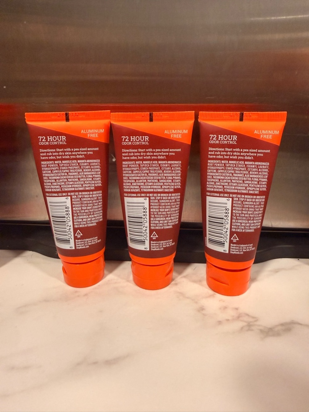 Mando Whole Body Deodorant Bourbon Leather 2.2oz Aluminum Free 72HR (3 Pack) - Picture 2 of 2